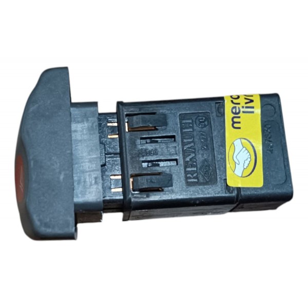 Botão Pisca Alerta Renault Scenic 2003 2004 2005 2006 A 2010 Preto