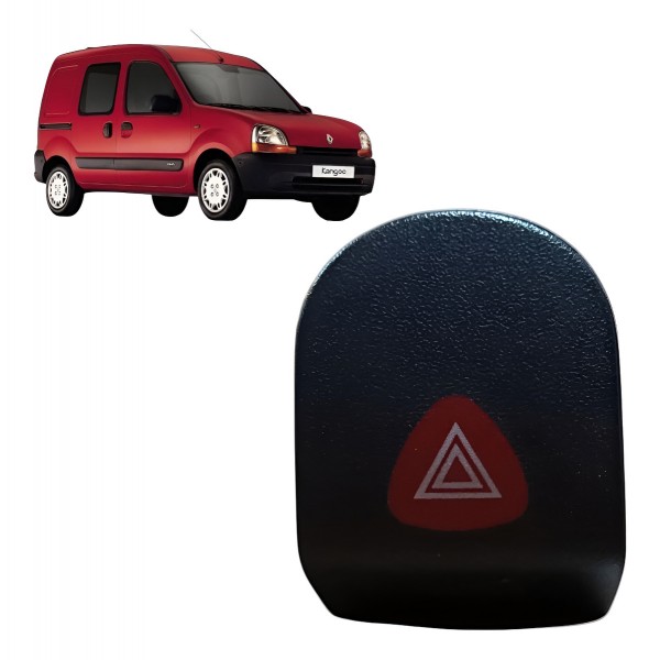 Botão Pisca Alerta Renault Kangoo 2001 2002 2003 2004 A 2012 Preto