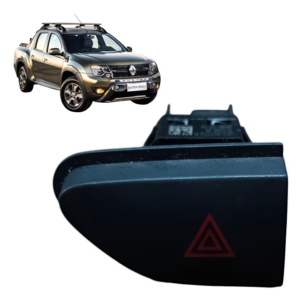 Botão Pisca Alerta Renault Duster Oroch 2015 2016 A 2020 Preto