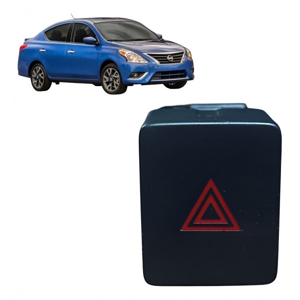Botão Interruptor Pisca Alerta Nissan March Versa 2015 A2020 Preto