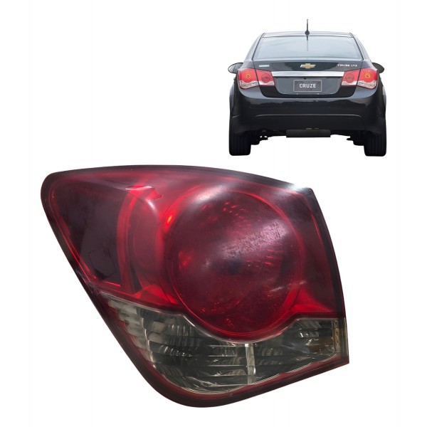 Lanterna Traseira Esquerda Cruze Sedan 2011 2012 2013 A 2016 Esquerdo/motorista Vermelho