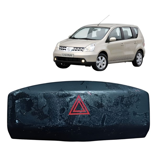 Botão Pisca Alerta Nissan Livina 2009 2010 2011 A 2014 Preto
