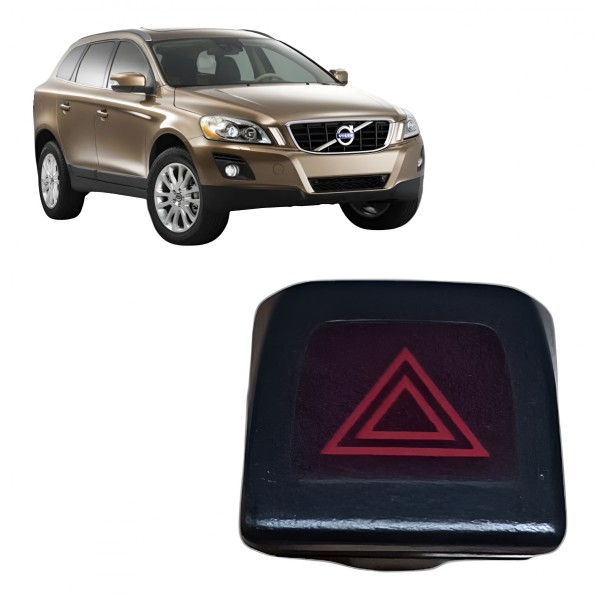 Botão Pisca Alerta Volvo Xc60 2008 2010 2011 2012 A 2015 Preto