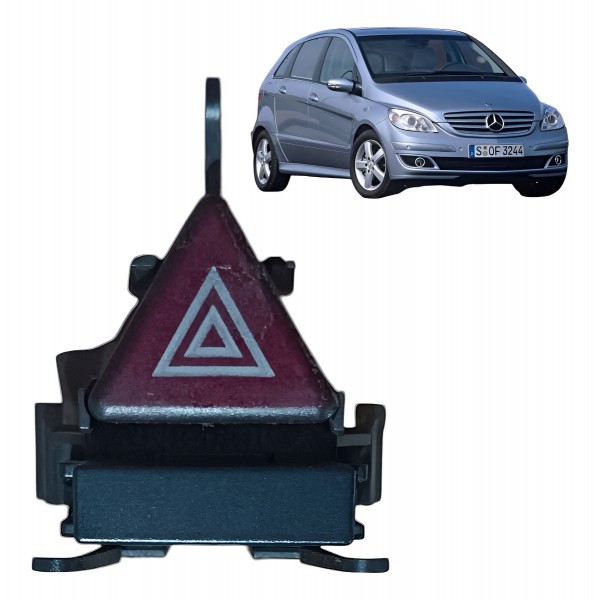 Botão Pisca Alerta Mercedes B200 2006 2007 2008 2009 A 2012 Vermelho