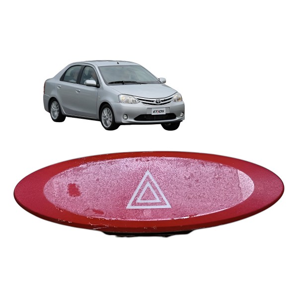 Botão Interruptor Pisca Alerta Toyota Etios 2013 2014 A 2020 Vermelho