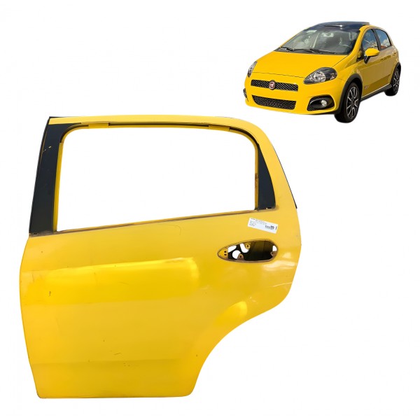 Porta Traseira Esquerda Fiat Punto T-jet 2009 2010 A 2012 Esquerdo Amarelo