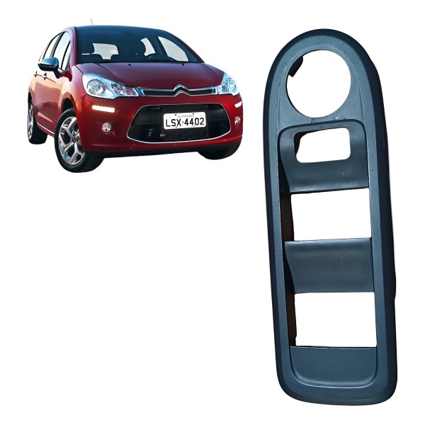 Moldura Botão Vidro Dianteiro Esquerdo Citroen C3 2013 A2019