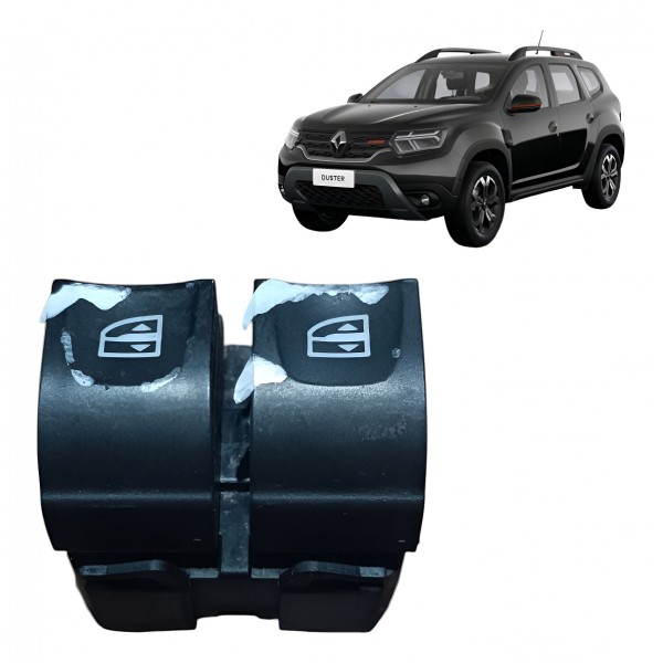 Botão Vidro Duplo Dianteiro Esquerdo Sandero Duster 2015
