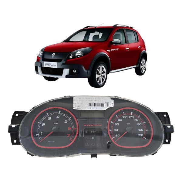 Painel Instrumento Renault Sandero Stepway 2012 2013 2014 Preto