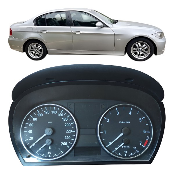 Painel Instrumento Velocímetro Bmw 320i 2010 2011 2012 Vdo Preto