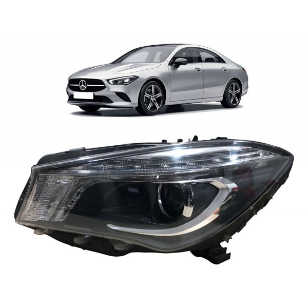 Farol Esquerdo Mercedes Cla 250 2014 2015 2016 C/led Detalhe Esquerdo/motorista