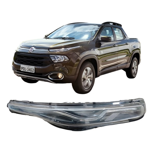 Farol Direito Toro Volcano 2018 2019 2020 C/xenon Led Detalh Direito/passageiro
