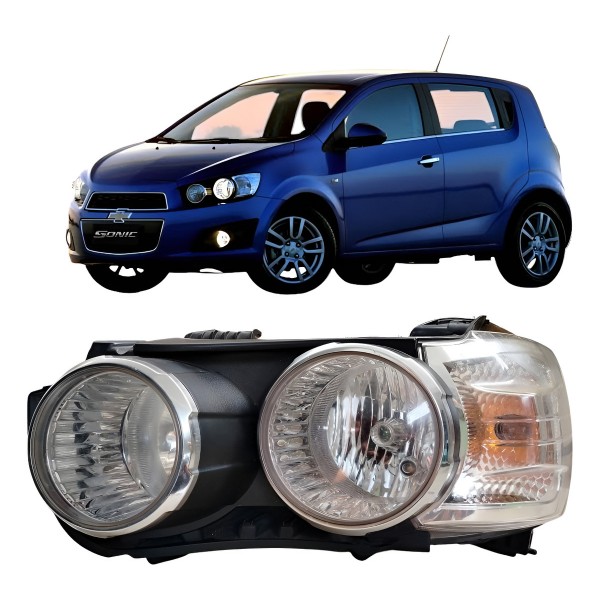 Farol Esquerdo Chevrolet Sonic 2012 2013 2014 Esquerdo/motorista