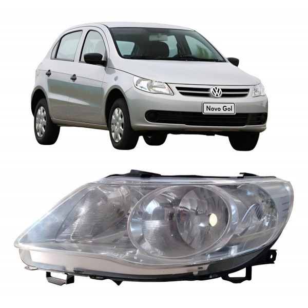 Farol Esquerdo Vw Gol 1.0 2008 2009 2010 2011 2012 2013 Esquerdo/motorista
