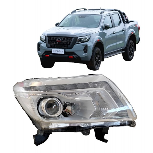 Farol Direito Frontier 2017 2018 A 2021 C/ Led E Xenon Direito/passageiro