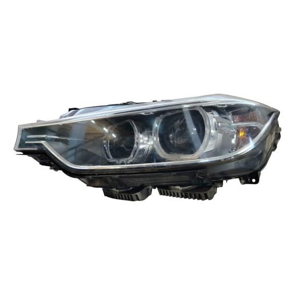 Farol Esquerdo Bmw 320i C/led Xenon E Mascara Ngra 2013/2018 Esquerdo/motorista