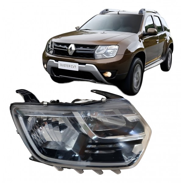 Farol Direito Renault Duster C/ Led E Xenon 2020 2021 2022 Direito/passageiro