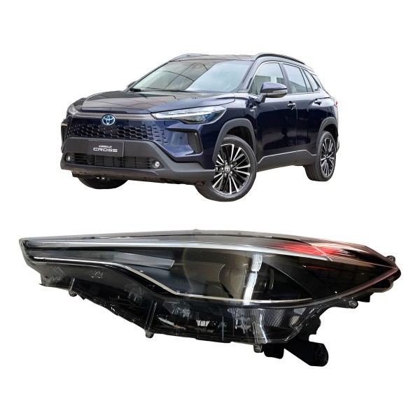 Farol Direito Ccross C/ Led E Mascar Negr 2021 A 2023 Detalh Direito/passageiro