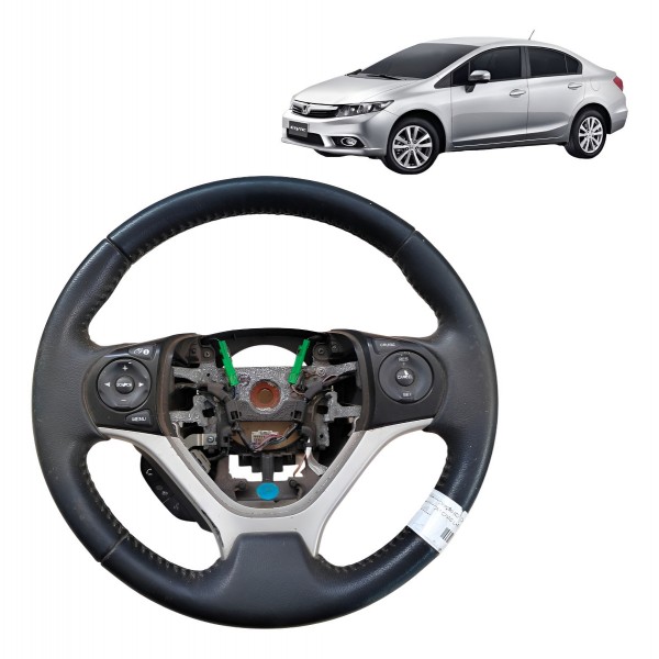 Volante Direção Honda Civic 2012 2013 A 2016 Com Comando