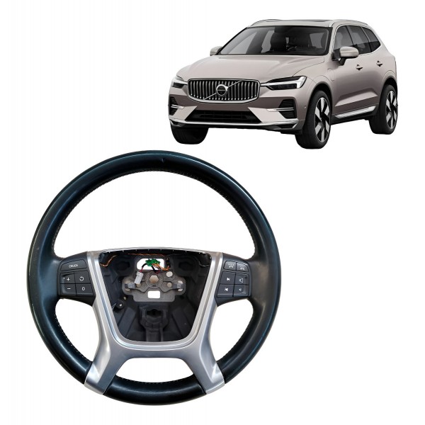 Volante Direção Volvo Xc60 2008 2009 2010 2013 Com Comandos