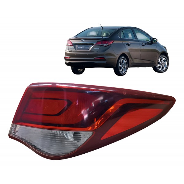 Lanterna Traseira Direita Hyundai Hb20 Sedan 2016 A 2019 Direito/passageiro Vermelho