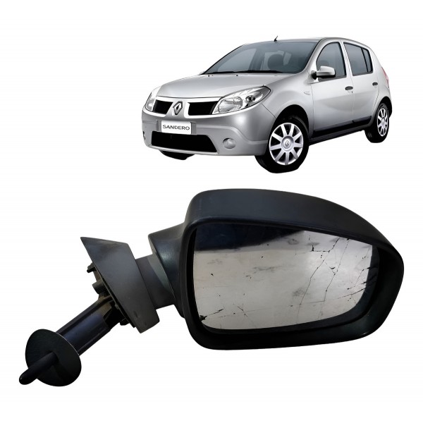 Retrovisor Manual Direito Sandero 2009 2010 A 2013 Detalhe