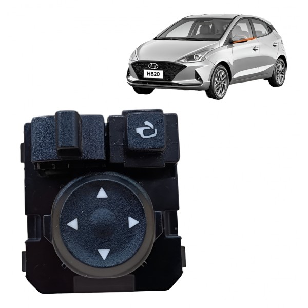 Botão Comando Retrovisor Elétrico Rebatimento Hb20 2020 2022