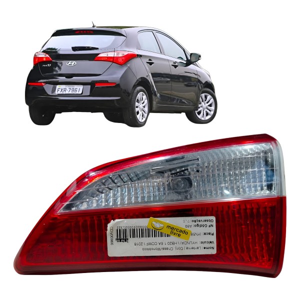 Lanterna Direita Tampa Traseira Hb20 Hatch 2012 2013 A 2017 Direito/passageiro