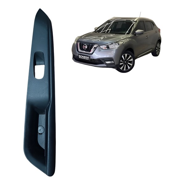 Moldura Botão Vidro Tras. Esquerdo Nissan Kicks 2019 A 2024