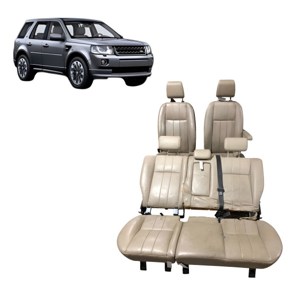 Jogo Banco Couro Land Rover Freelander 2007 A 2014 Completo