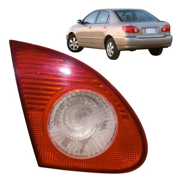 Lanterna Esquerda Corolla 2003 2004 2005 2008 Aplique Tampa Esquerdo/motorista Vermelho