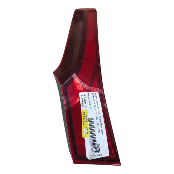Lanterna Esquerda Honda Fit 2014 2015 2021 Aplique Tampa Esquerdo/motorista Vermelho