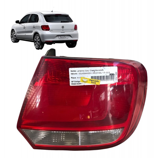 Lanterna Direita Vw Gol G6 2013 2014 2015 2016 Original Direito/passageiro Vermelho