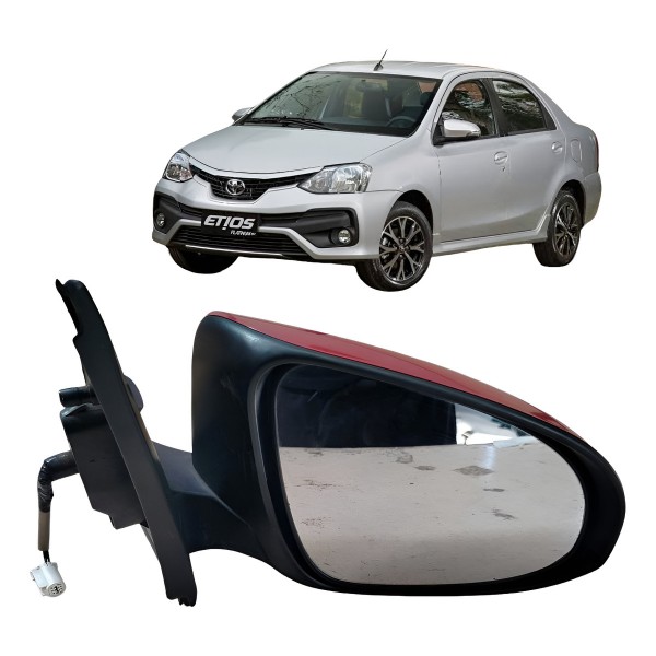 Retrovisor Elétrico Direito Etios 2013 2014 A 2017 Detalhe