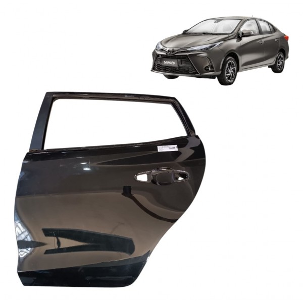 Porta Traseira Esquerda Toyota Yaris 2019 2020 2021 2024 Preto