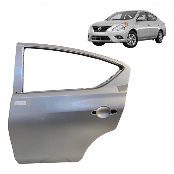Porta Traseira Esquerda Nissan Versa 2014 2015 2016 A 2019 Prateado