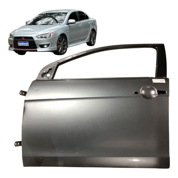 Porta Dianteira Esquerda Mitsubishi Lancer 2012 2014 2015 Prateado