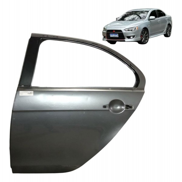 Porta Traseira Esquerda Mitsubishi Lancer 2012 2014 2015 Prateado