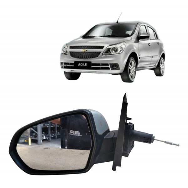 Espelho Retrovisor Manual Esquerdo Agile Montana 2010 A 2014