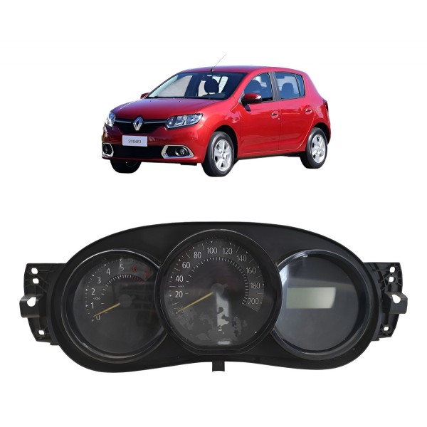 Painel Instrumento Velocímetro Sandero Logan 2015 2016 2017 Preto