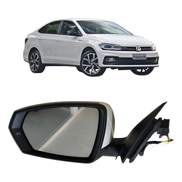 Espelho Retrovisor Elétrico Esq. Virtus C/pisca 2020 A 2024