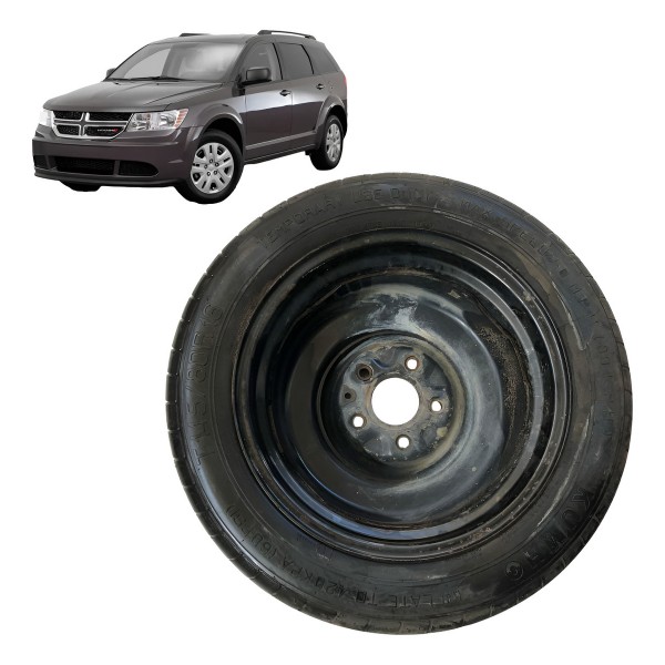 Roda Pneu Estepe Aro 16 Dodge Journey 2009 A 2012  145/80