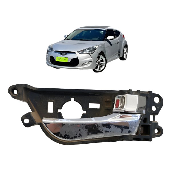 Maçaneta Interna Porta Traseira Direita Veloster 2011/2014 Cromado Traseira