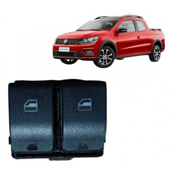Botão Vidro Dianteiro Esquerdo Vw Voyage Saveiro Fox Gol