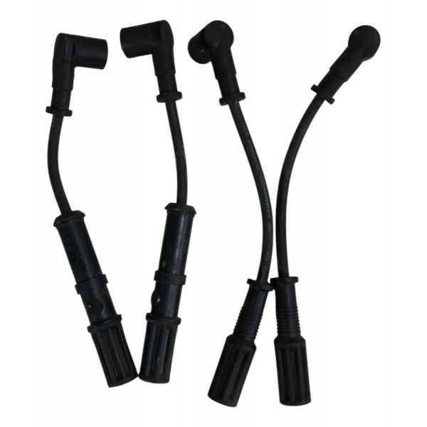 Jogo Cabo Vela Fiat 500 1.4 8v 2011 2013 2013 Original Ngk - Preto