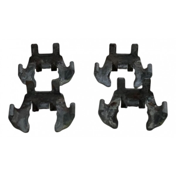 Kit 4 Presilha Bico Injetor Fiat 500 1.4 8v 2011 2012 2013 - Prateado