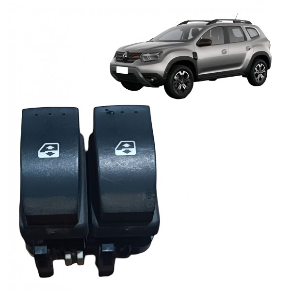 Botão Vidro Duplo Motorista Logan Sandero Duster 2013 A 2019