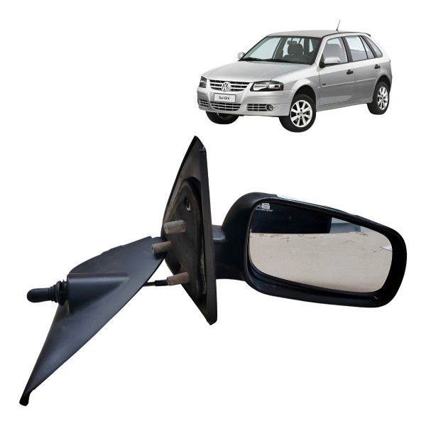 Retrovisor Manual Direito Vw Gol Saveiro 2000 A 2010