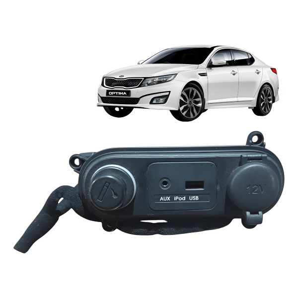 Moldura Cinzeiro Entrada 12v Usb Aux Kia Optima 2012 A 2016