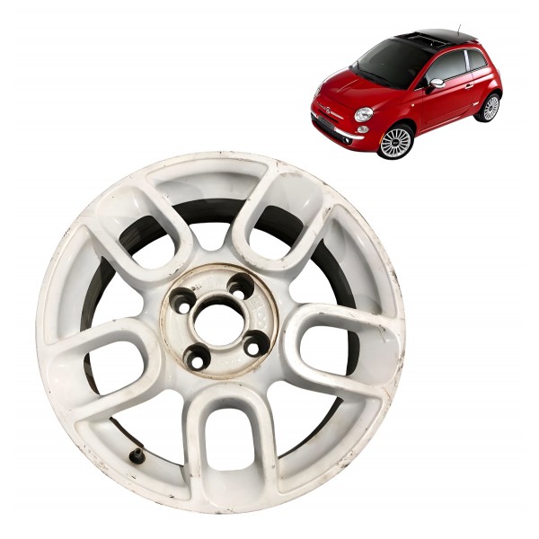 Roda Liga Original Fiat 500 Aro 15 4x100 2012 2013 2014 2015 - Branco